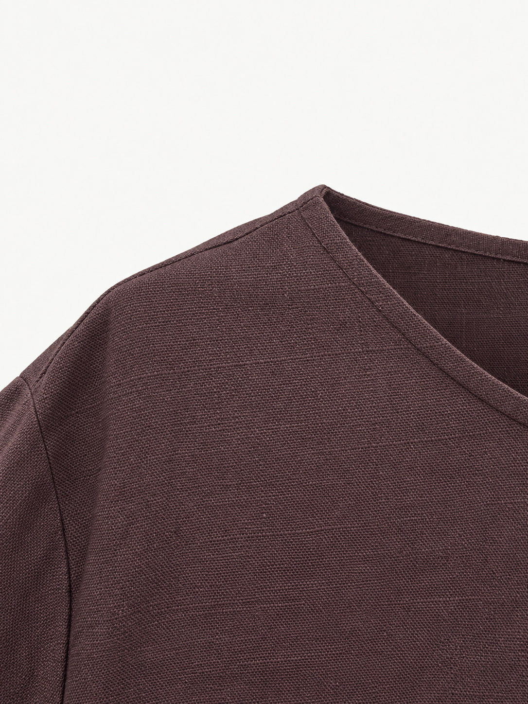 Garden Dress — Sunflower: linen texture and neckline