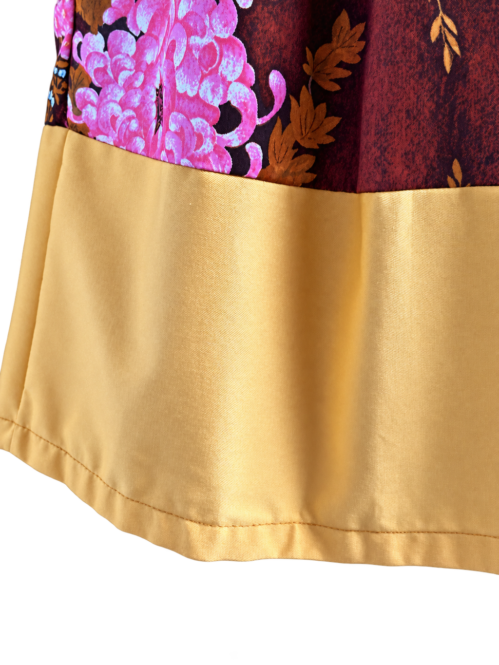 Golden hem detail