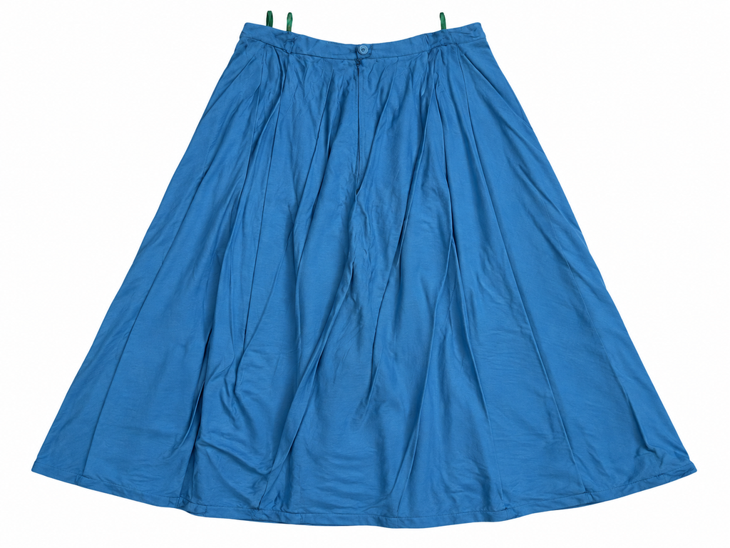 Blue vintage skirt reverse on white