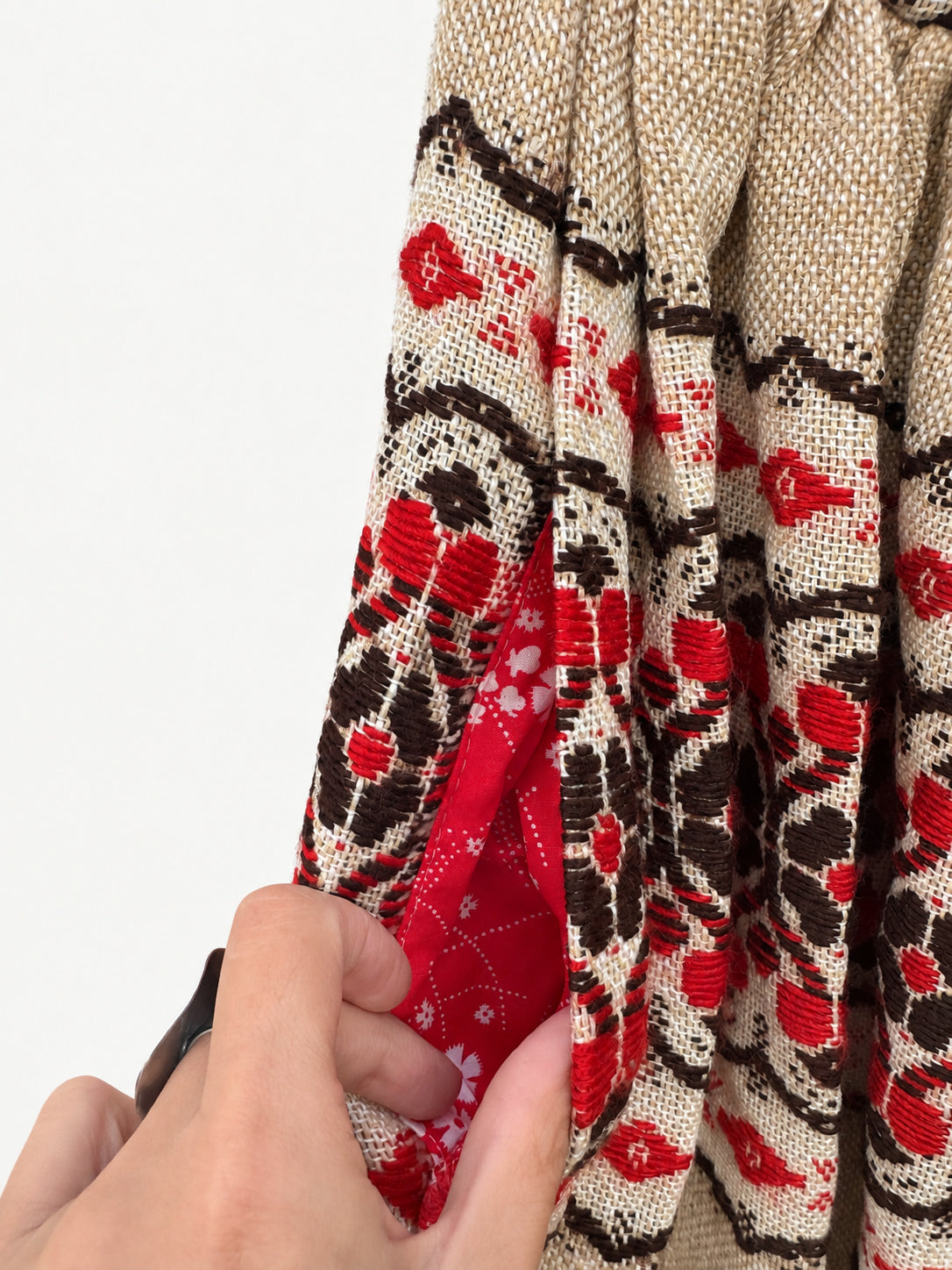 The Mushroom Lady’s Skirt — fabric and construction detail