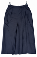 Your Sixth Sense navy wool skirt, upright full front view on white