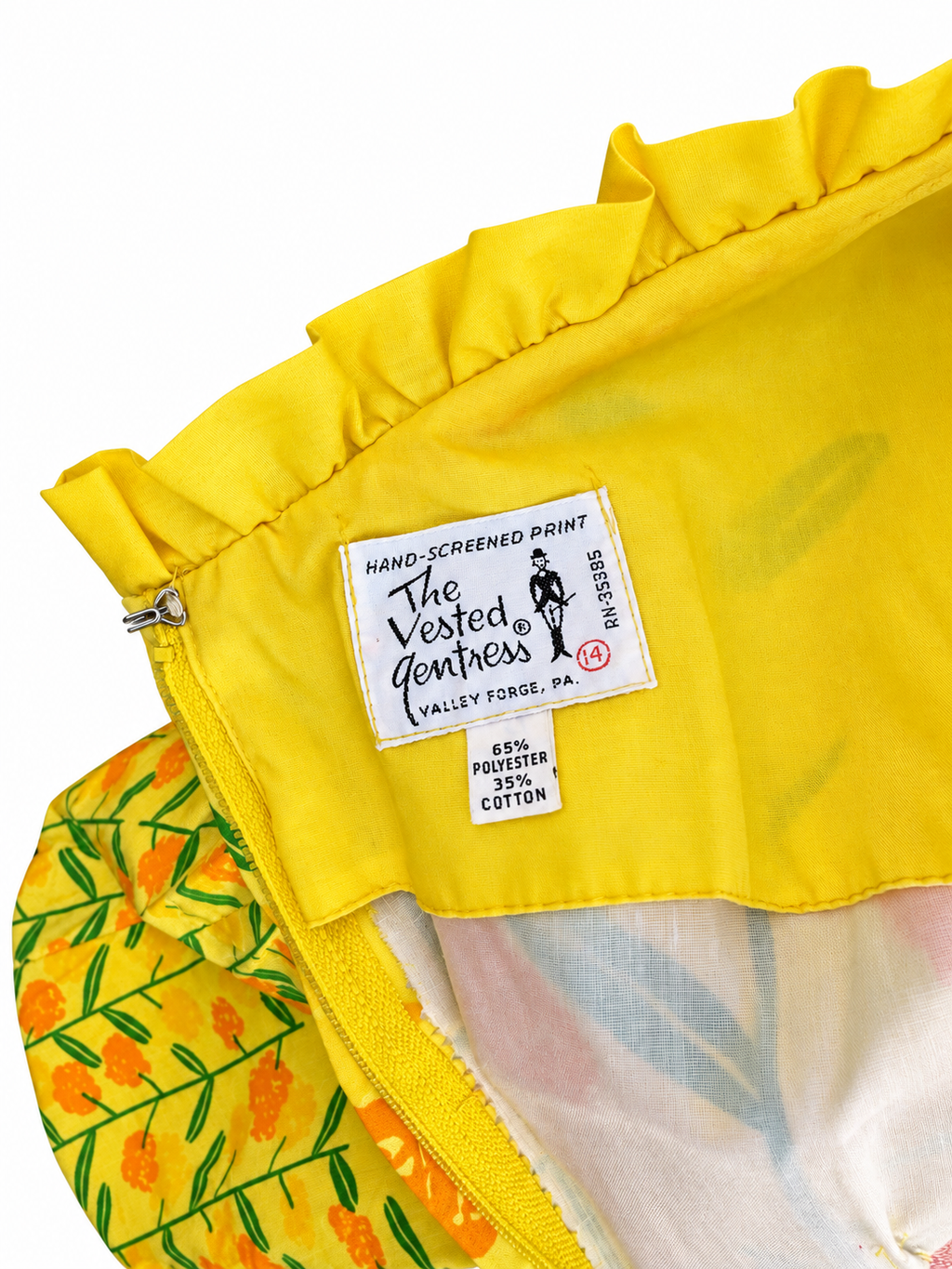 The Vested Gentress yellow floral maxi dress — Original brand, size and material label