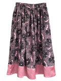 Black and pink skirt with rose pink hem