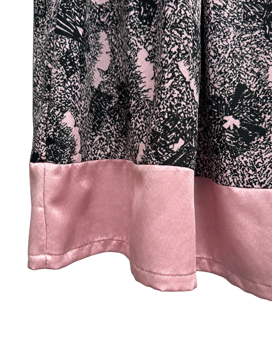 Black and pink skirt with rose pink hem