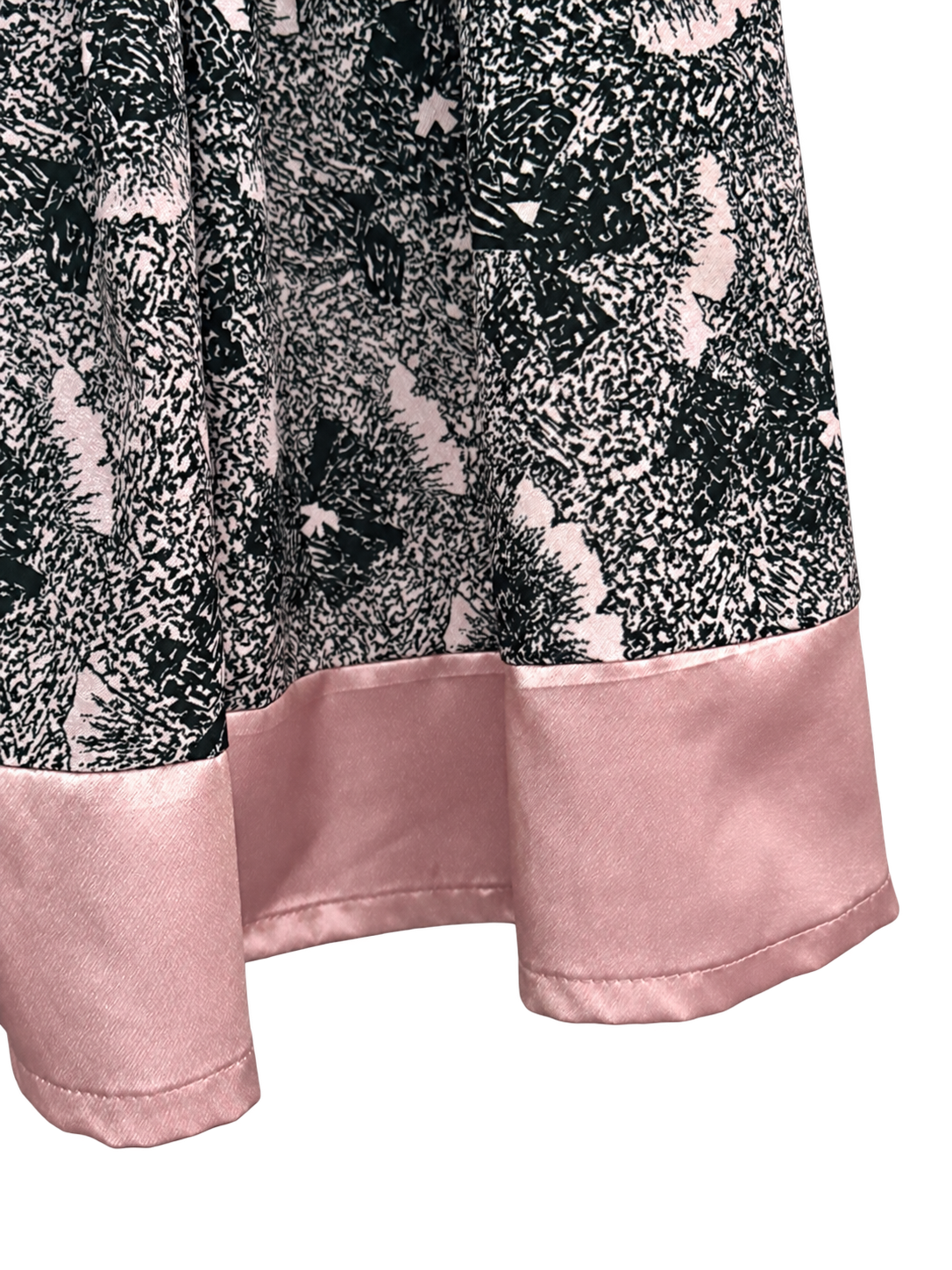 Black and pink skirt with rose pink hem