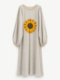Golden Sunflower Dress — full garment view