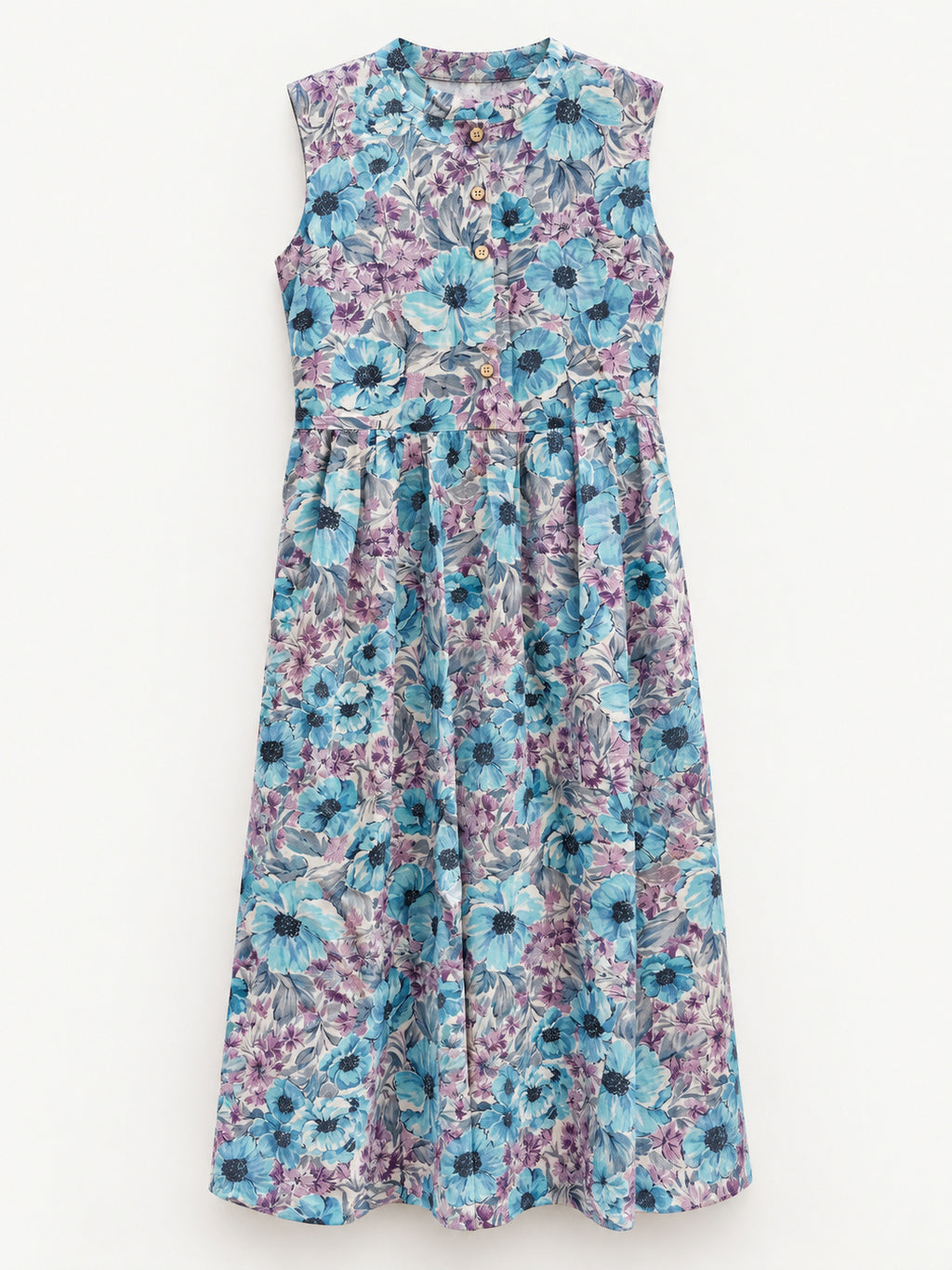 Blue Bouquet Dress — full garment view