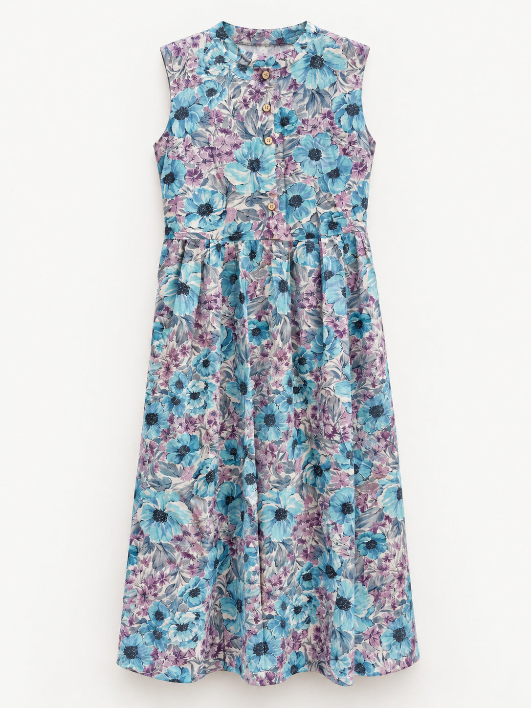 Blue Bouquet Dress — full garment view