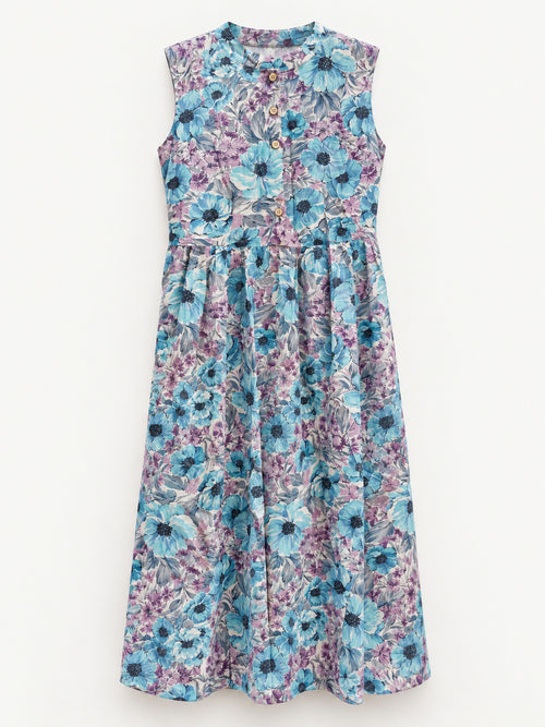 Blue Bouquet Dress — full garment view