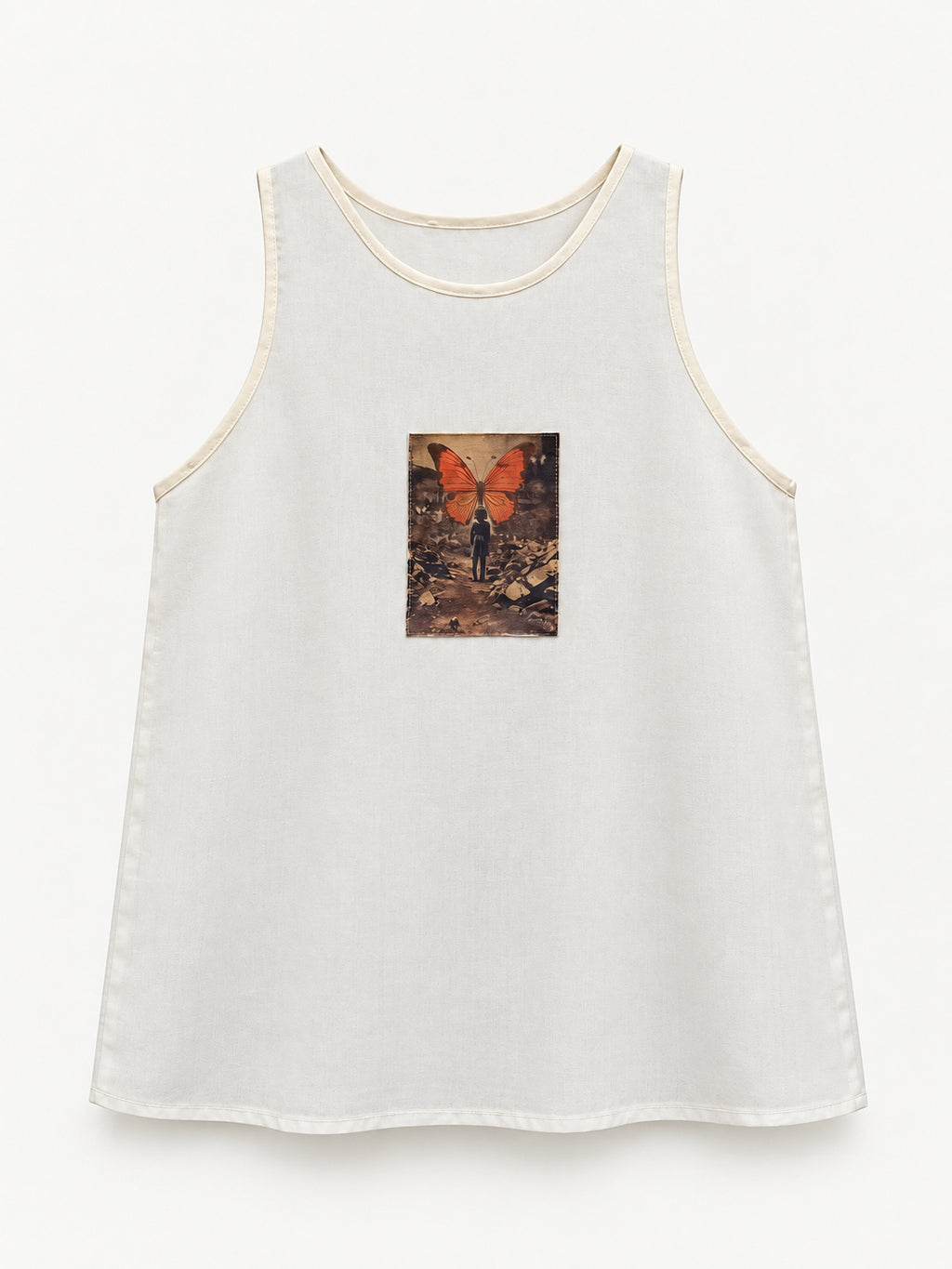 Butterfly Daydream Top — full garment view