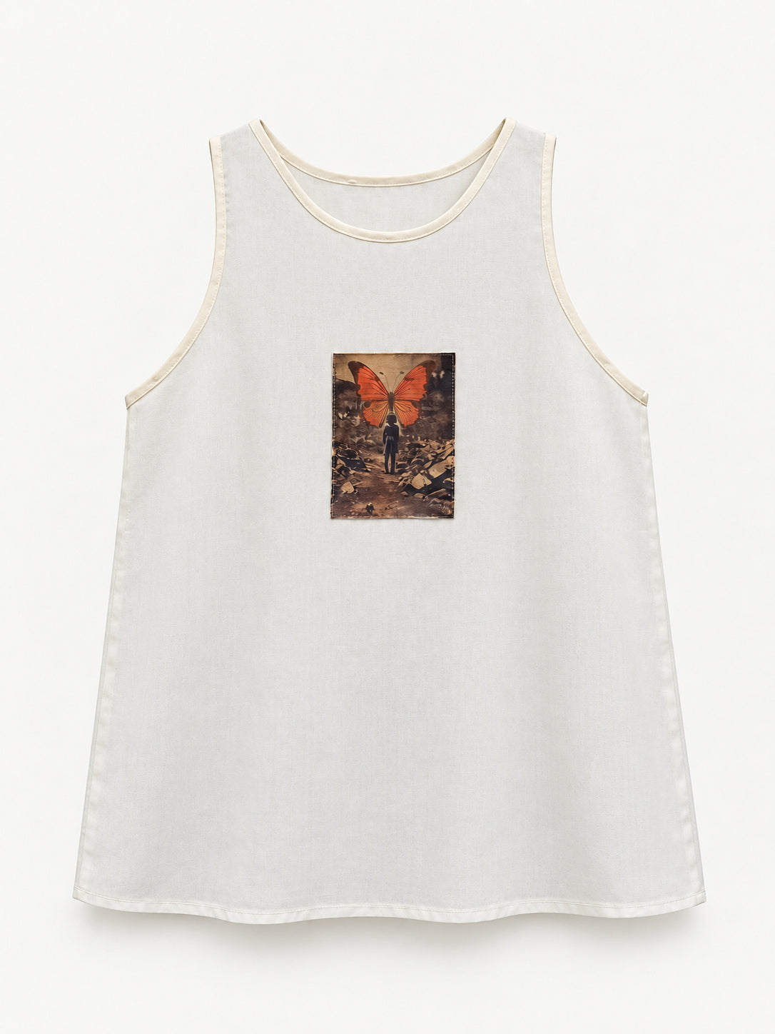 Butterfly Daydream Top — full garment view