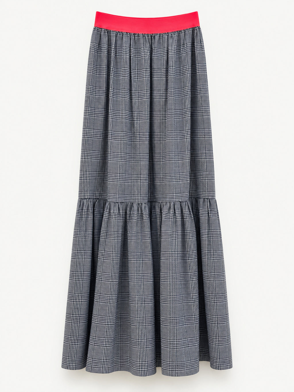 Red Line Check Skirt — full garment view