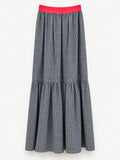 Red Line Check Skirt — full garment view