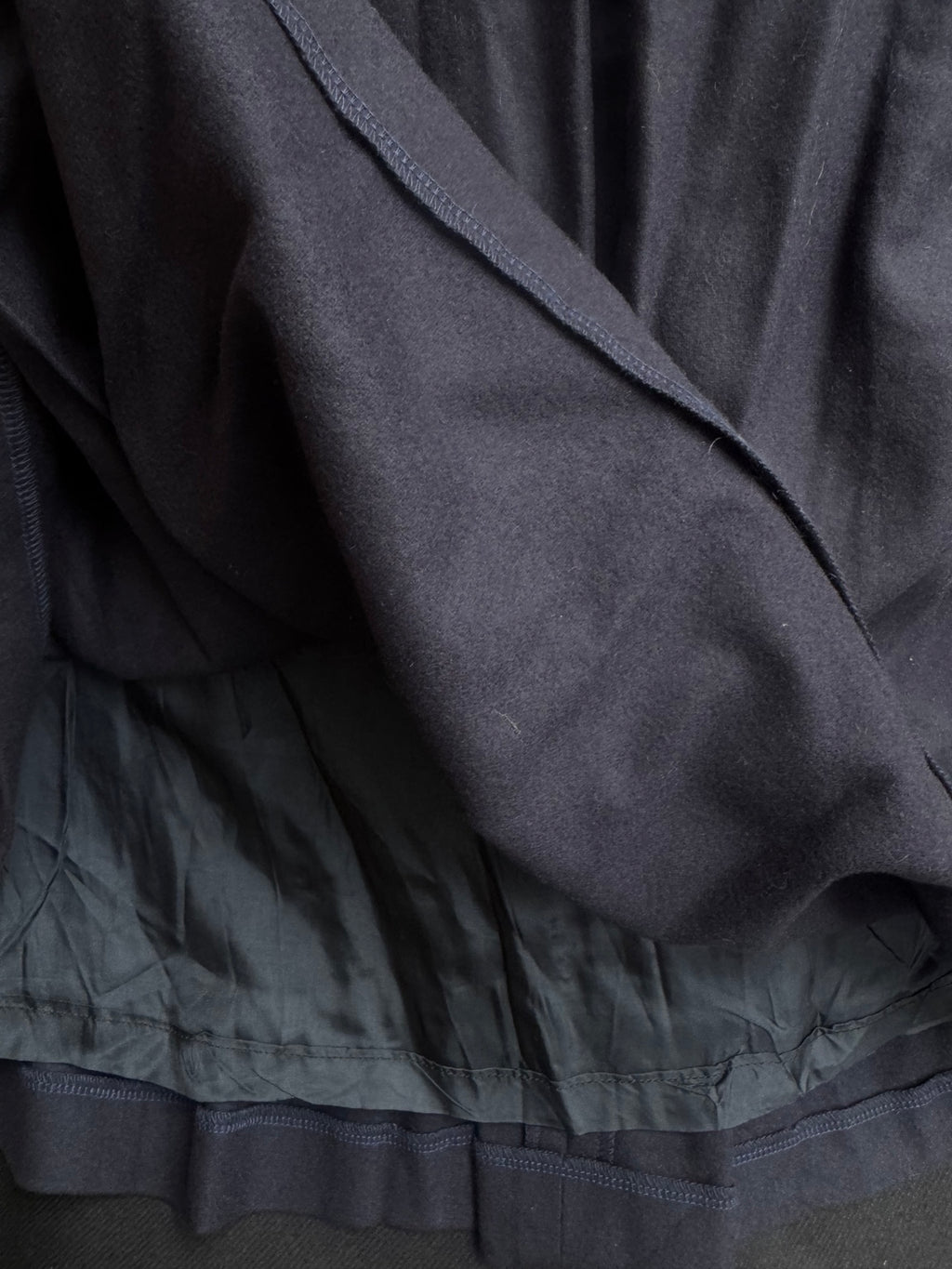 Original lining and wool fabric detail